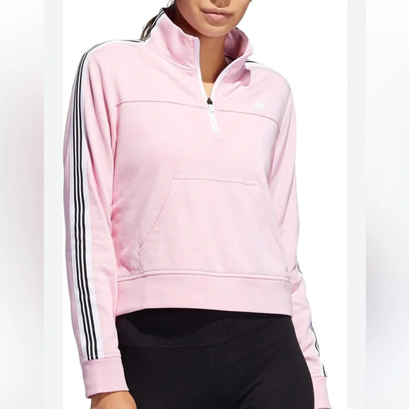 Adidas Pink Pullover Sweatshirt - Picture 1 of 4